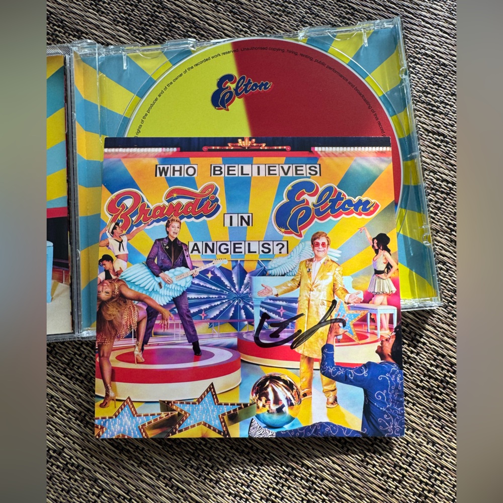 Signed Elton John CD – "Who Believes in Angels?"